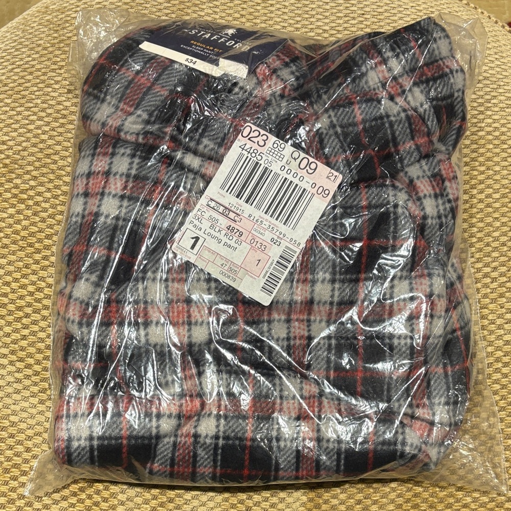 Stafford Sleep Pants in Black, White, and Red